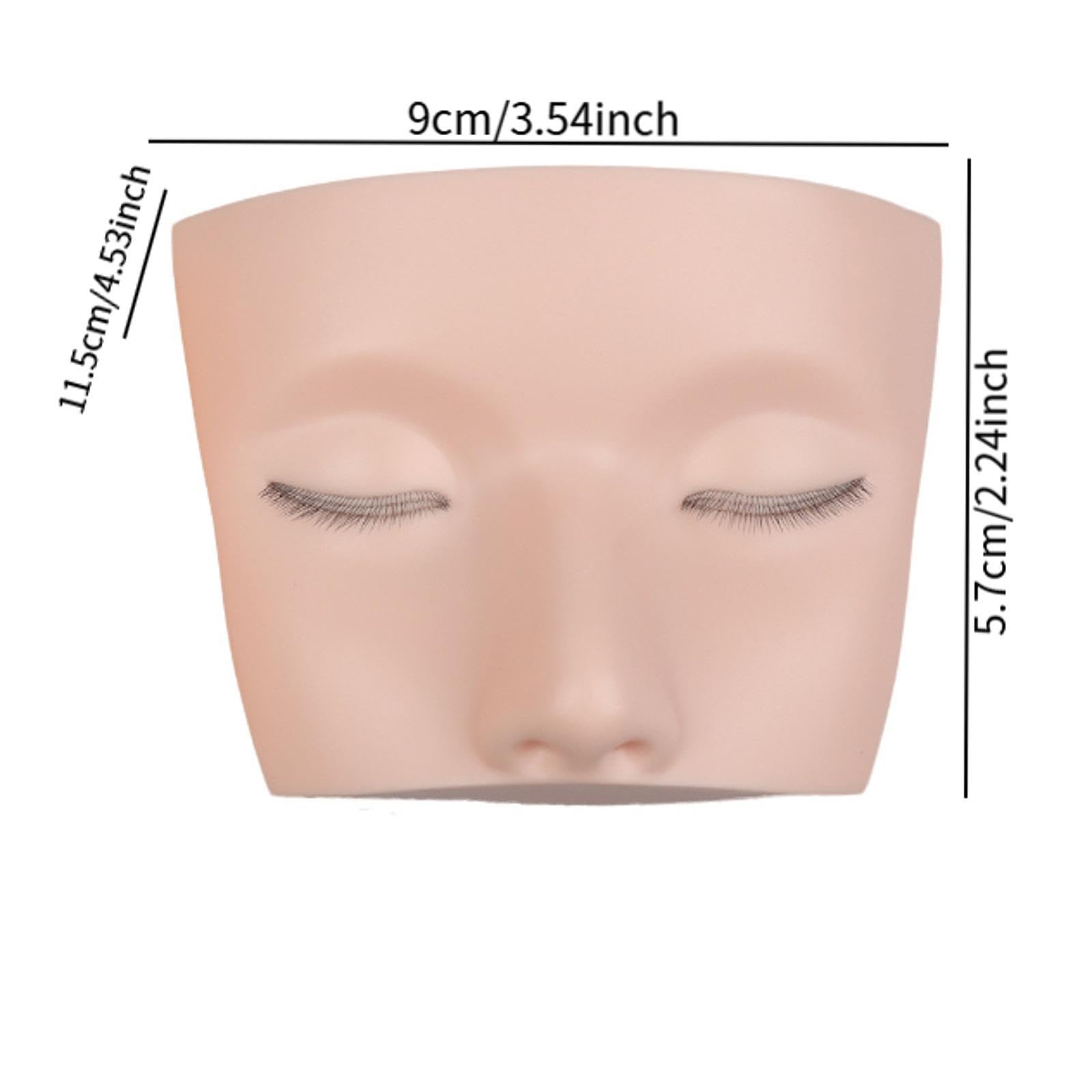 Wimpern Übungskopf, Kosmetikpuppe für Wimpernverlängerung, Trainingsgesicht für Stylisten, Weiße Haut