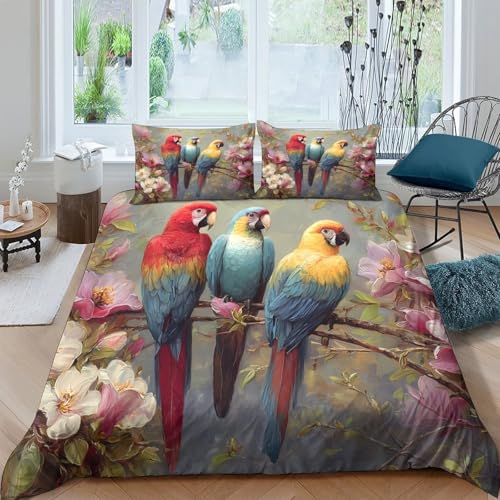 Parure de lit mandala 260x220 cm avec housse de couette microfibre et fermeture éclair