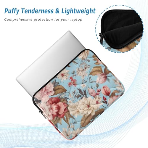 Funda para portátil 13-14 pulgadas con diseño floral rojo y rosa miniatura 5
