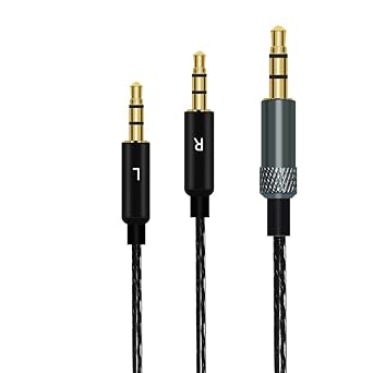 كابل صوتي بديل Alitutumao متوافق مع مسارات Sol Republic Master HD V8 V10 V12 MFI X3 Ultra XC كبل صوت أسود ، 4FT أسود