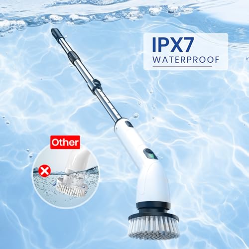 keimi Electric Spin Scrubber with Replacment Brush Head - Image 4