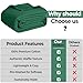 100% Cotton Blankets for Bed - Waffle Weave Blankets for Summer, Lightweight and Breathable Soft Woven Blanket for Spring (Dark Green, Throw (50
