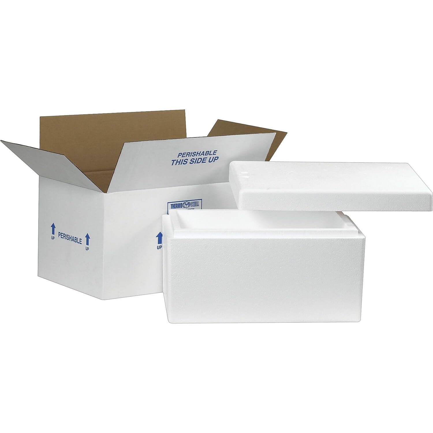 Aviditi Insulated Carton with Foam Shipping Kit, 17 x 10 x 8 1/4, White, For Shipping Temperature Sensitive Items (1 Kit)