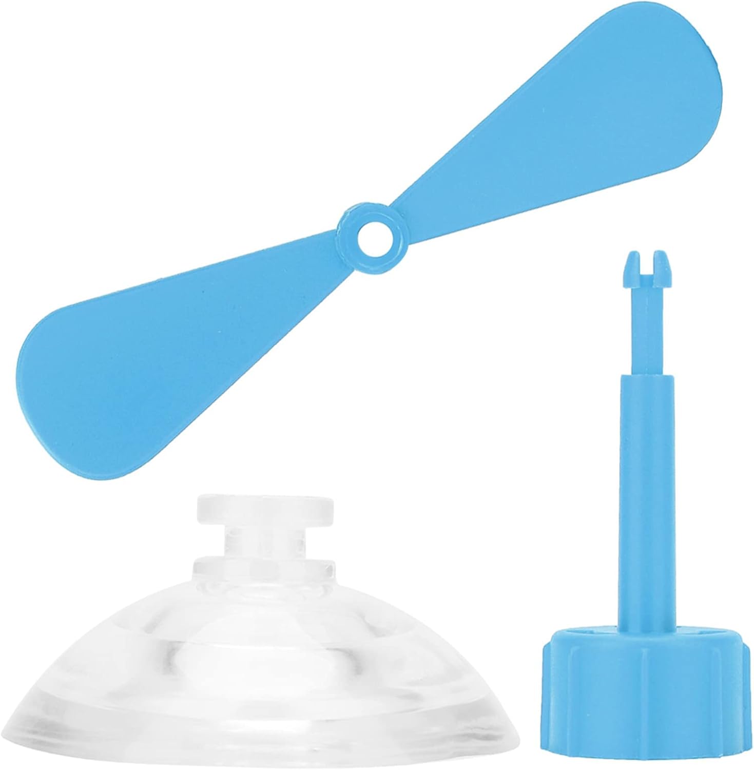 Majatou Motorcycle Helmet Propeller, 3.3in Helmet Propellers, Decorative Helmet Suction Cups Rubber and Plastic Motorcycle Helmet Propellers(Blue)