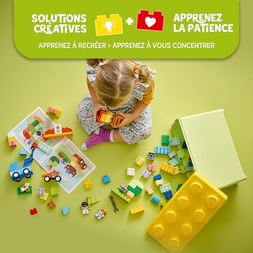 LEGO Duplo Classic La Boîte de Briques Voitures et Camions - Jouet Éducatif Garçon ou Fille dès 1 an - Jouet d'Éveil pour Bébé - Briques 1-2-3, 2 Figurines & 3 Véhicules sur Roues - Idée Cadeau 10439 LEGO Duplo Classic La Boîte de Briques Voitures et Camions - Jouet Éducatif Garçon ou Fille dès 1 an - Jouet d'Éveil pour Bébé - Briques 1-2-3, 2 Figurines & 3 Véhicules sur Roues - Idée Cadeau 10439