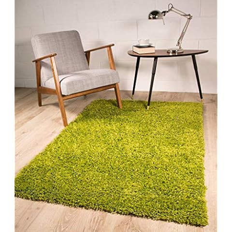 The Rug House Ontario Abriebfester Grüner Strapazierfähiger Hochfloriger Zotteliger Wohnzimmer Teppich Cover