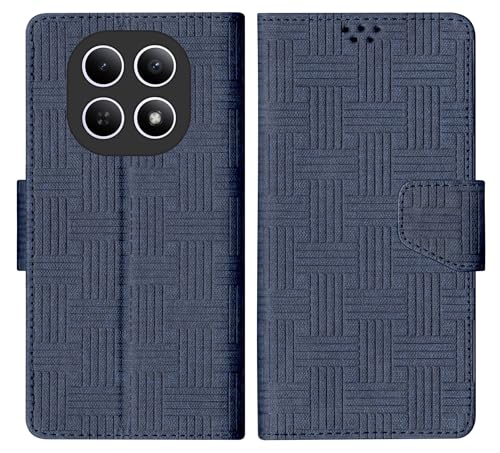 Image of SBMS Flip Cover for Redmi Note 15 5G Poco M8 5G Back Cover Case with Magnatic Closure | Genuine Leather Finish | Inbuilt Stand | Card & Money Pocket | Wallet Style Flip Back Case Cover (Mat Blue)