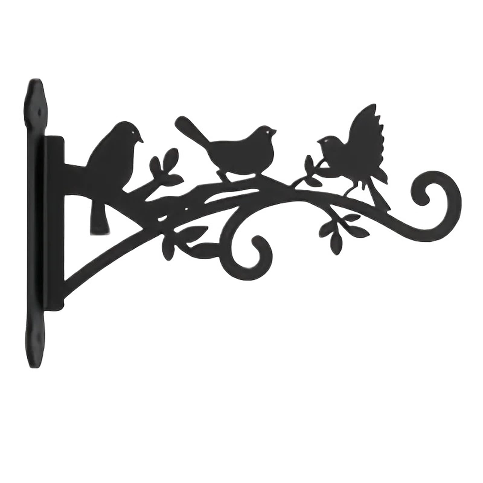 RGOEMHJ Metal Wall-Mounted Plant Hanger - Heavy-Duty, Easy-to-Install Hook for Outdoor Flower Baskets for Planter Flower(1pc-Black)