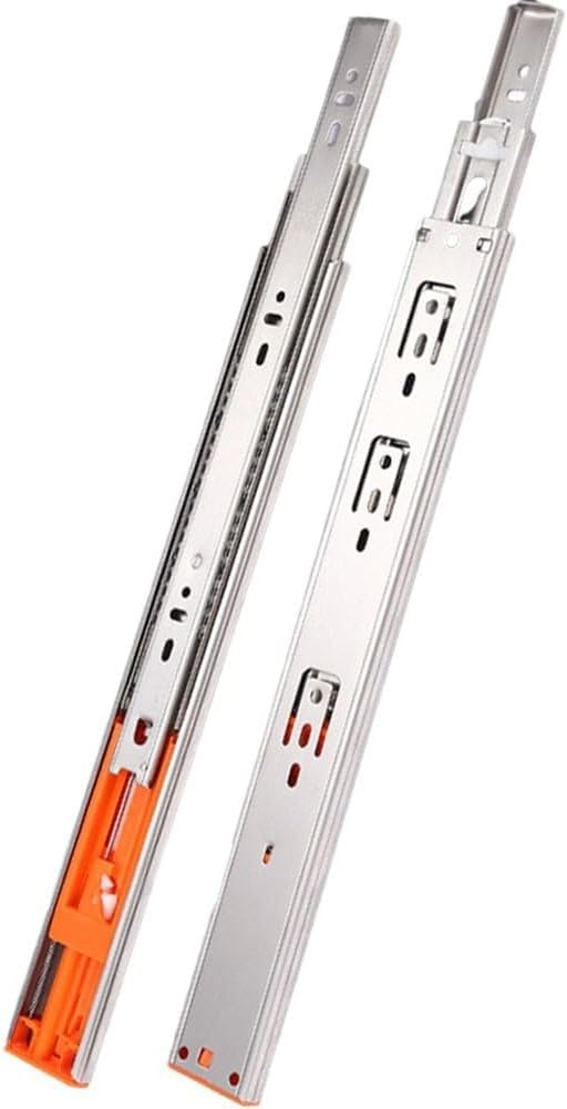 Guías telescópicas de montaje lateral en acero inoxidable 304 con amortiguación