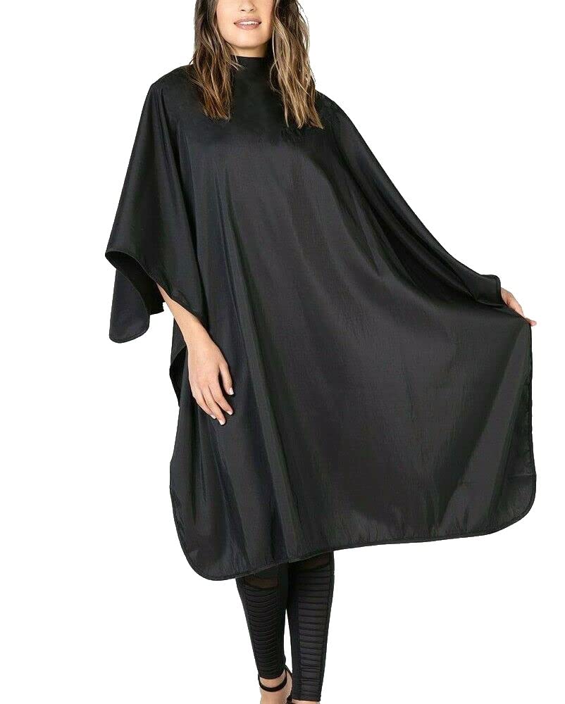 Capa de peluquería profesional con cierre de gancho, capa de corte, impermeable, capa de tinte (1)