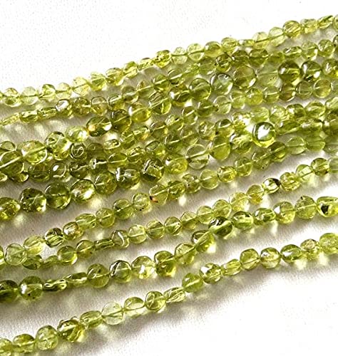 Perles péridot naturelles forme pièce pour création de bijoux uniques haut de gamme