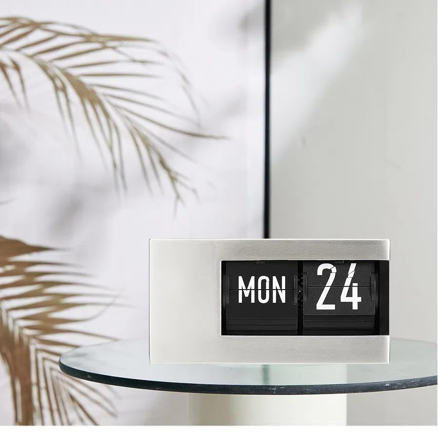 Amazon.com: Itigoitie Calendar Flip Clock,Intelligent Perpetual