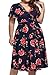 kissmay Vintage Plus Size Dresses for Women, Casual Pleat Swing Dress for Bridesmaid Cocktail Party Short Sleeve Maternity Dresses for Women Casual Formal Flowery Dress for Pregnant Navy Red 18W