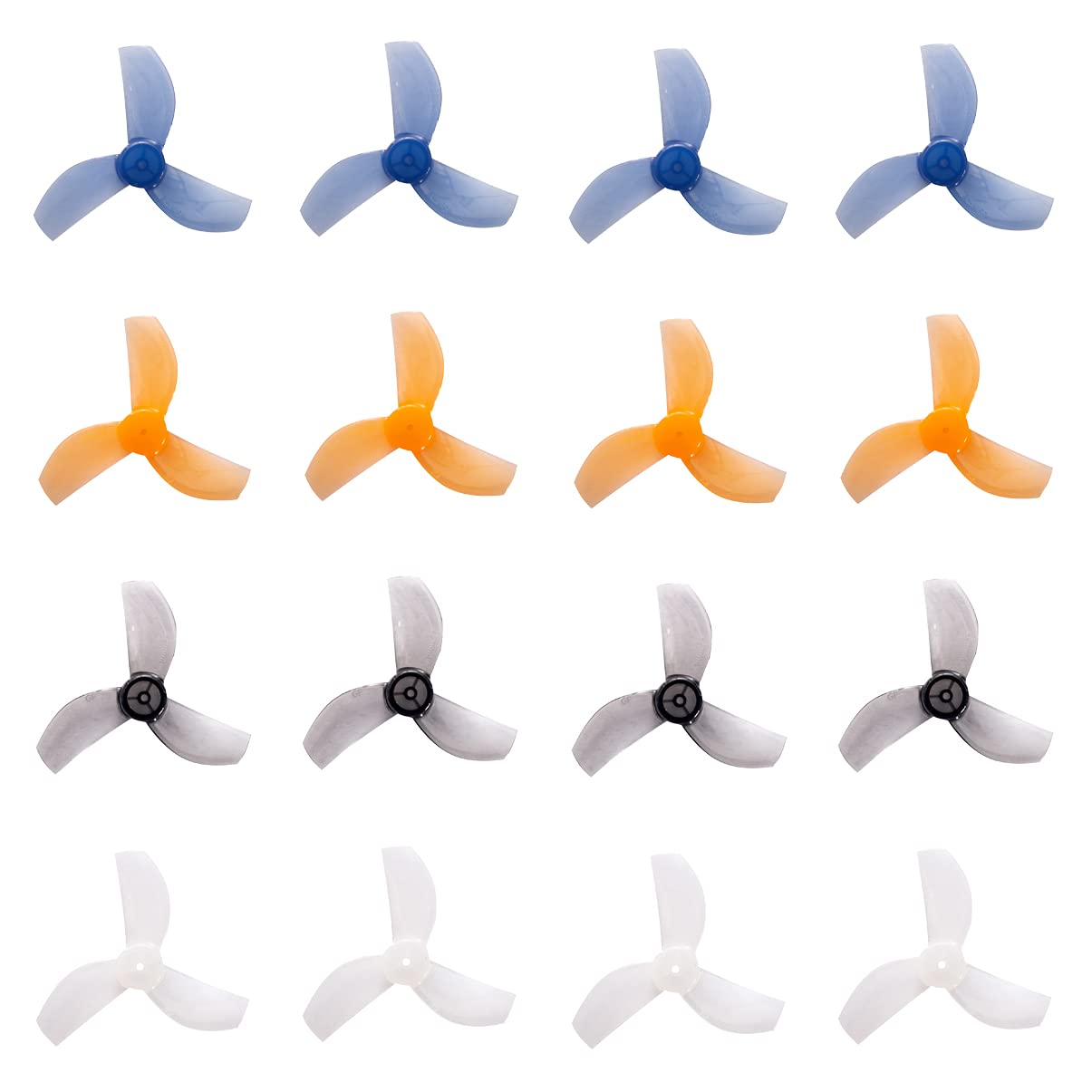 Gemfan 35MM 3-Blade PC Props with 1mm Compatible 08028 Brushless Motor for Tiny Whoop Quadcopter 16pcs 8CW 8CCW