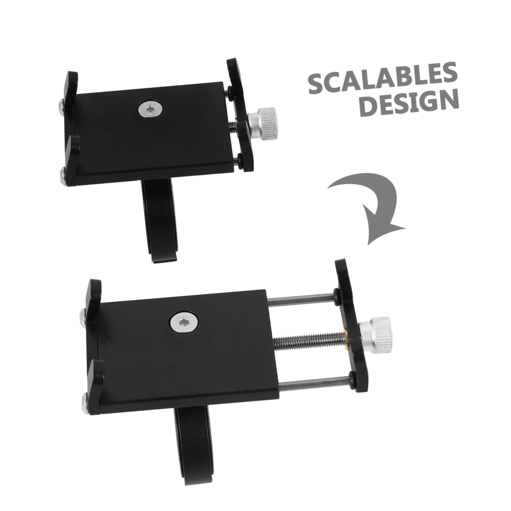YARNOW Porta Cellulare Staffa per Smartphone Titolare Stand del Telefono Supporto per Telefono da Bici cremagliera Porta del Telefono Supporti del Telefono Lega di Alluminio Black