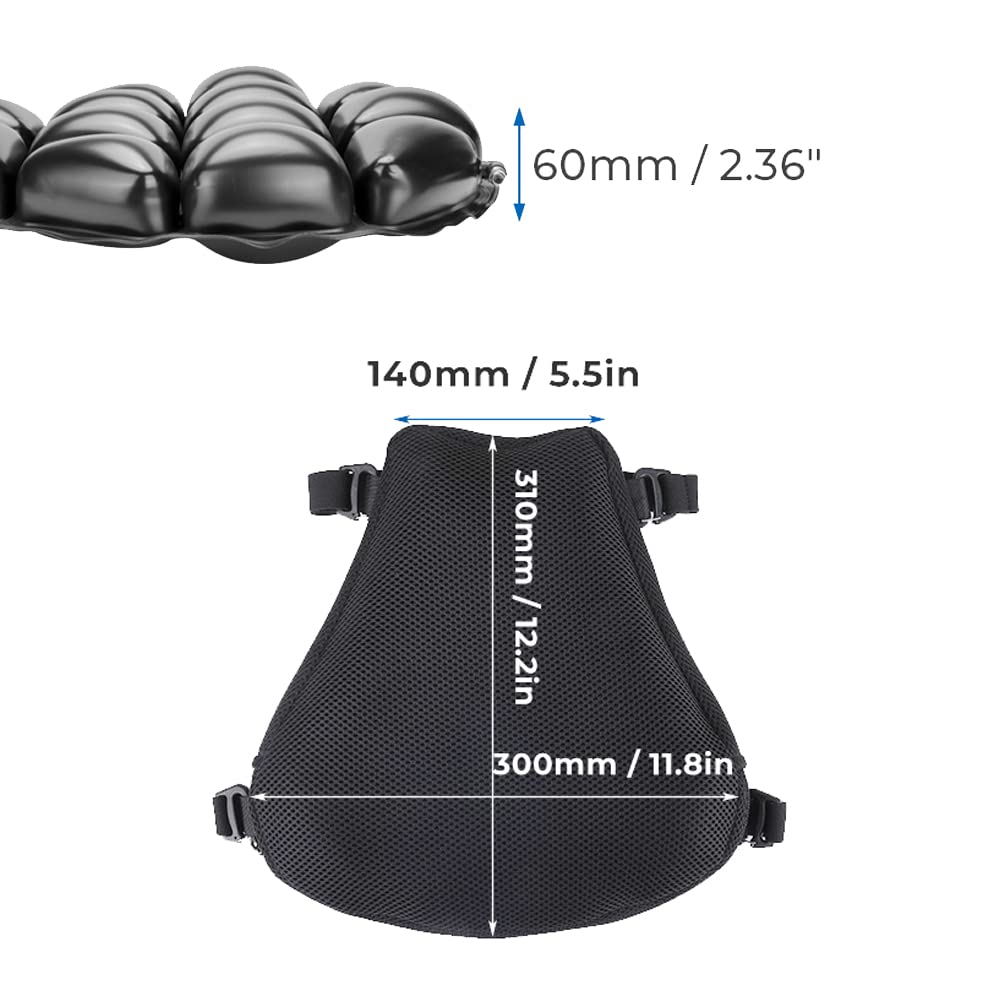 RWUJILONG Coussin De Siège De Moto En Gel Nid D'abeille 3D En Forme De Petale Non Encombrant Protege Les Zones Sensibles Reste Au Frais Et Confortable Pour Les Longs Trajets