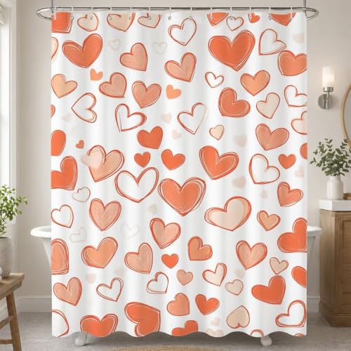 Rideau de douche textile imperméable rose 150x180 avec ourlet lesté - 4