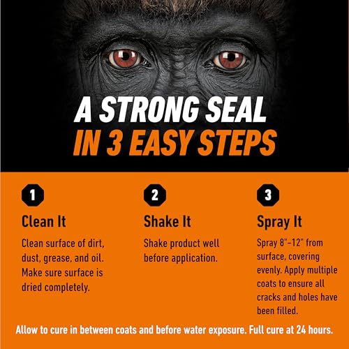 image for Gorilla Waterproof Patch & Seal Rubberized Sealant Spray, Crystal Clea