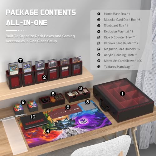 Image of Kabinka MTG Commander Deck Box, Modular 9-in-1 TCG Card Storage Box