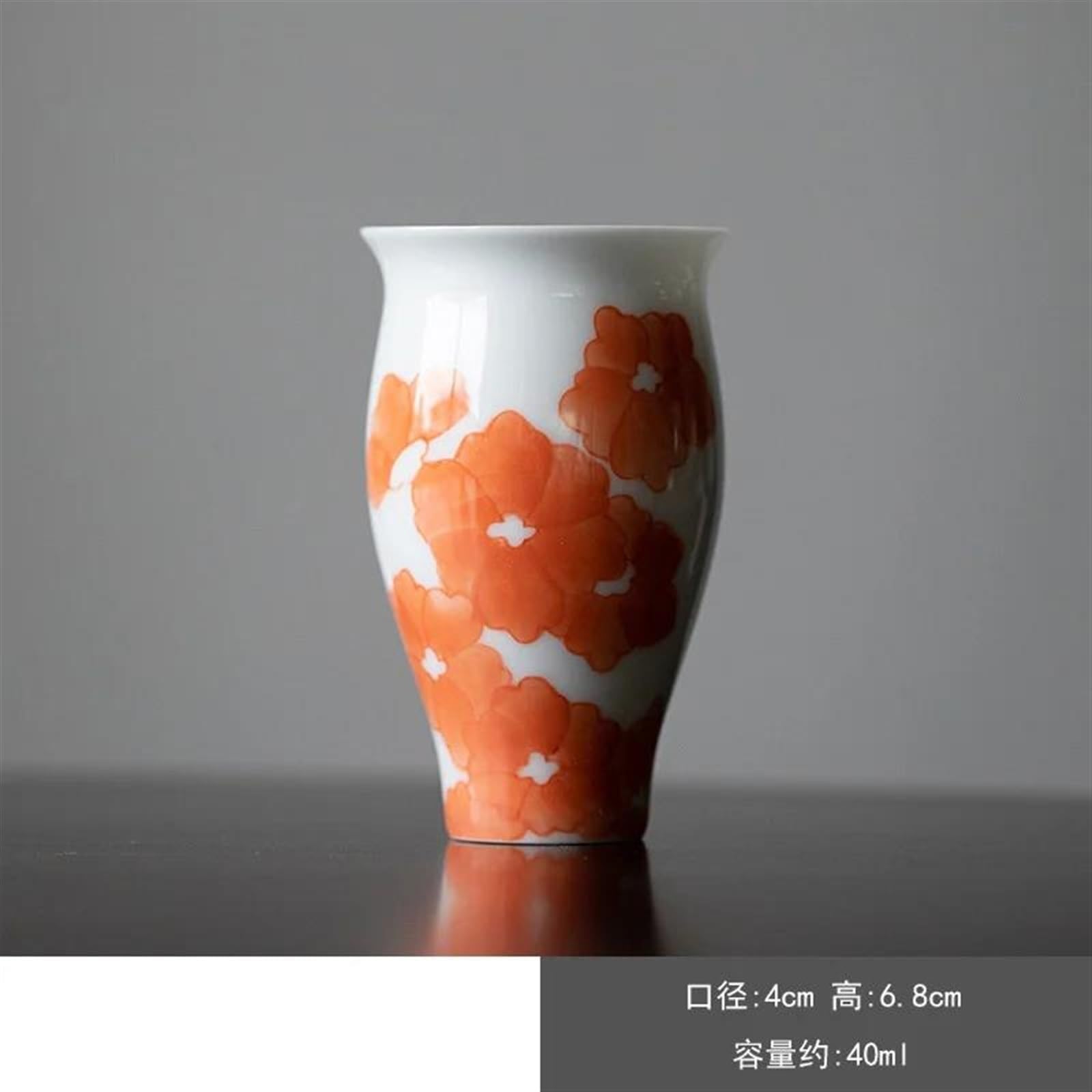 Juego De Té Teteras Juego Té Japonés Kung Fu Taza Maestra Individual Taza con Olor Cerámica Pura Pintada A Mano 2 Unid/Set Taza Té Pequeña para El Hogar 40ml Juegos De Té para Adultos(B)
