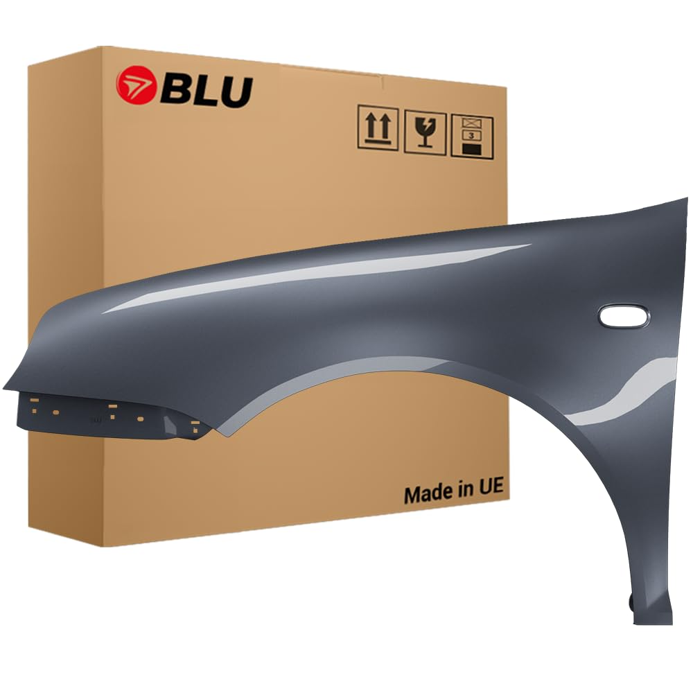 BLU Premium Kotflügel Passend für VW Volkswagen Golf IV 4 LC7V Links Grau | 1997-2006 | Vorderseite Vorne | Verzinkt & Lackiert | Einbaufertig