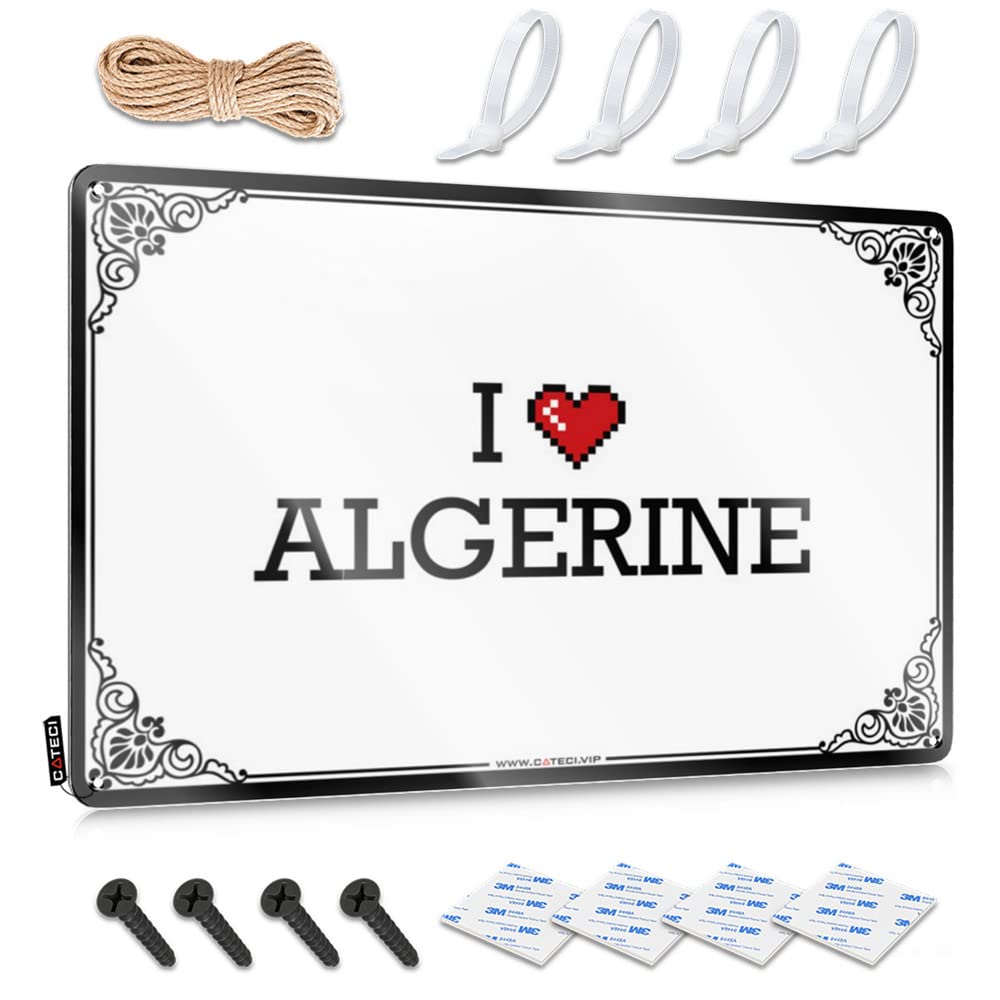 I Love Algerine Wall Signs Backyard Bar Decor | Farmhouse Nice Decorative Wall Art(20X30CM)