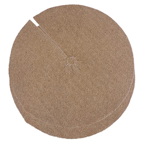 Novatool 2 dischi di cocco | Ø 80 cm | disco per pacciamatura con coperchio per pentola | protezione invernale per tutte le piante in vaso | protezione dal gelo per alberi