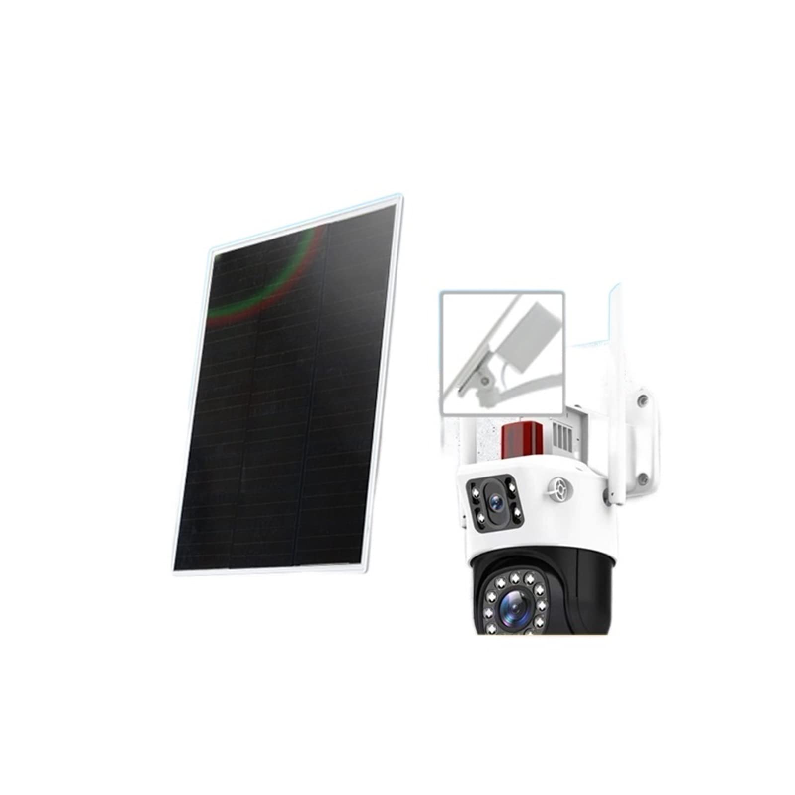 Pannello Solare Pannello Fotovoltaico Monocristallino Scandolato 15W/5V Scheda di Espansione Solare for Telecamera di Sorveglianza di Sicurezza da Esterno