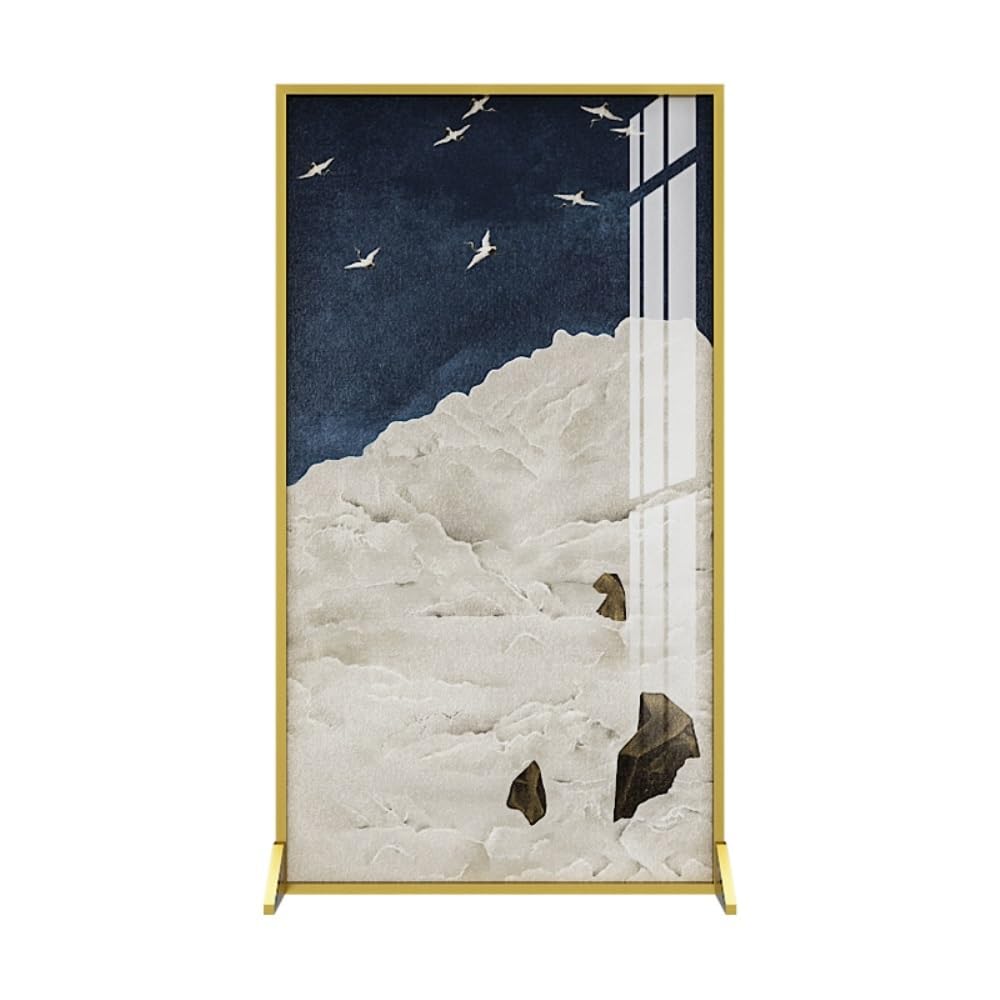 Privacy Screen Creative Floor-standing Screen Partition Decoration Living Room Study Tea Entrance Metal Room Divider