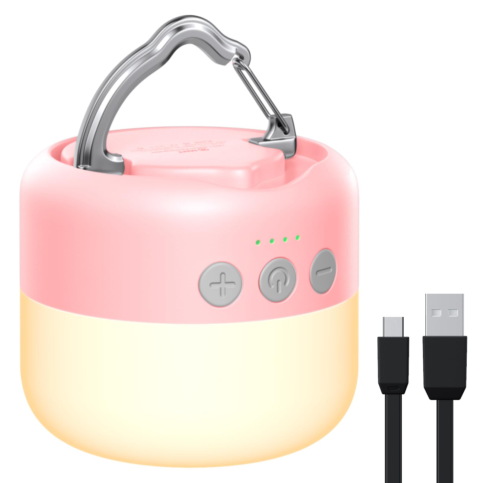 ZMNT LED Camping Lantern Rechargeable 1000LM, Up to 320H Running Time Camping Tent Light, 6700mAh Emergency Light for Hurricane, Power Outages, Home, Hiking, Water-Resistant Pink