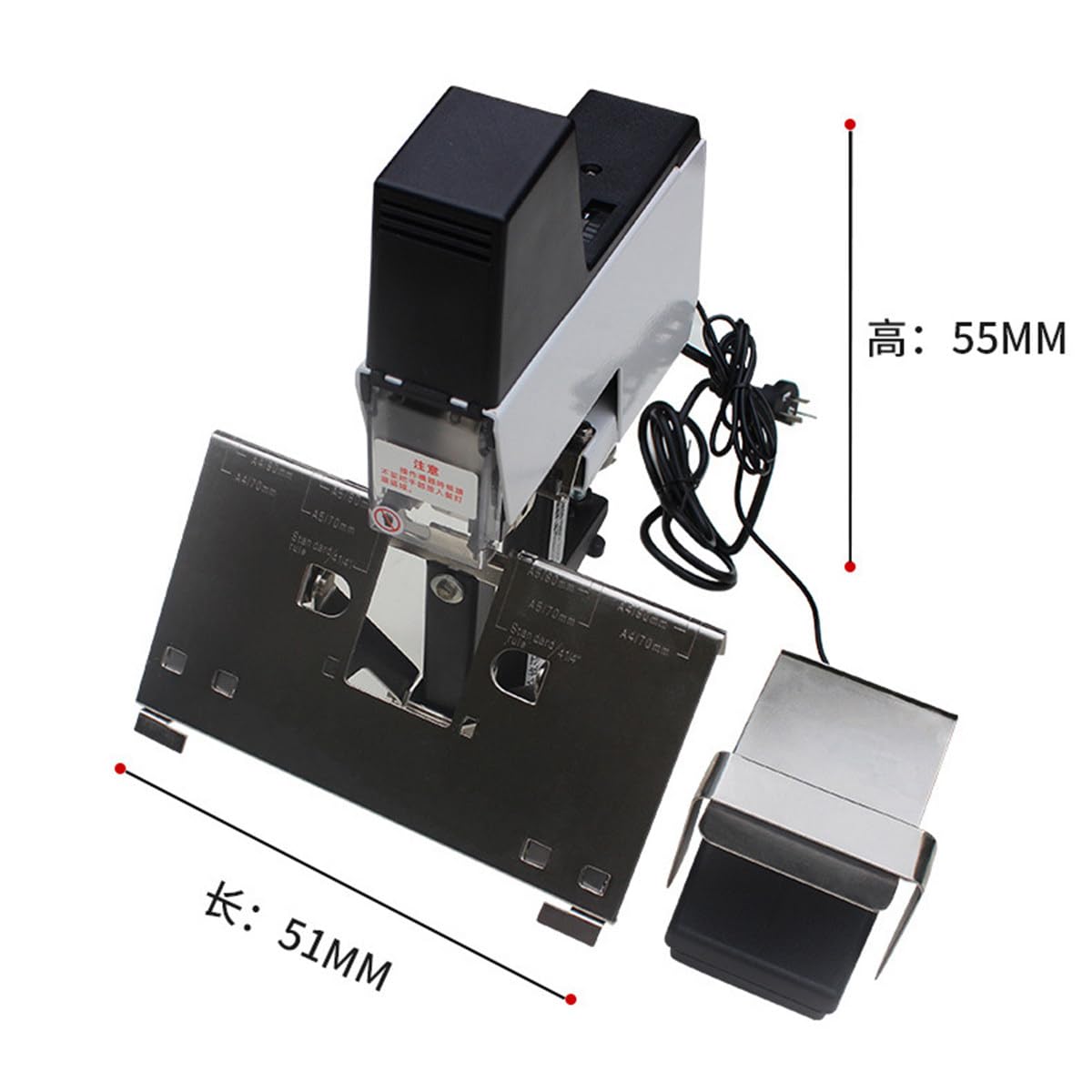 Cucitrice elettrica, 106 Automati Rapid Cucitrice Rilegatrice 2-30 Fogli con Pedale, Spessore Regolabile 100mm, 1-9 Livelli di Intensità Regolabili, per Rilegatura Libri