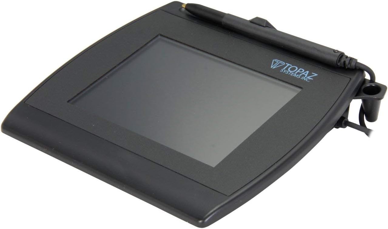 Topaz T-LBK57GC-BHSB-R Siggem 5.7” Color Dual Serial/HID USB BackLit Electronic Signature Pad with Software (Renewed)