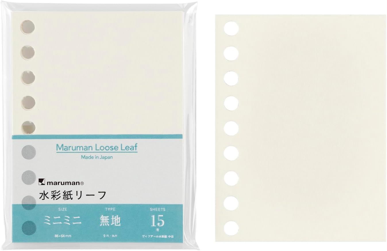 Maruman Loose Leaf Set of 3 Pack Mini 9 Holes 2024 Sketchbook Day Limited Edition LMM2AX3