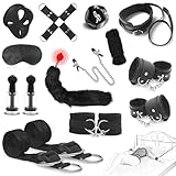 BDSMYOU BDSM Set Sex Geschenke für Paare,12 Pcs Sex Toyset für Paar Set,Handschellen Sex Bett BDSM Sex Möbel Analplug Penisring Bondage Set,BDSMs Spielzeug Hart,Sexspielzeug für Paare Extrem Sex