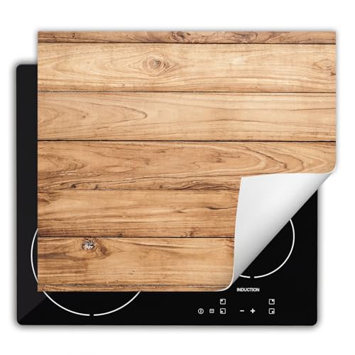 DarHaus Placa protectora vitroceramica 60x52 cm Vinilo - Retráctil - Tapa Vitroceramica - Protector de Vitroceramica - Madera - paneles