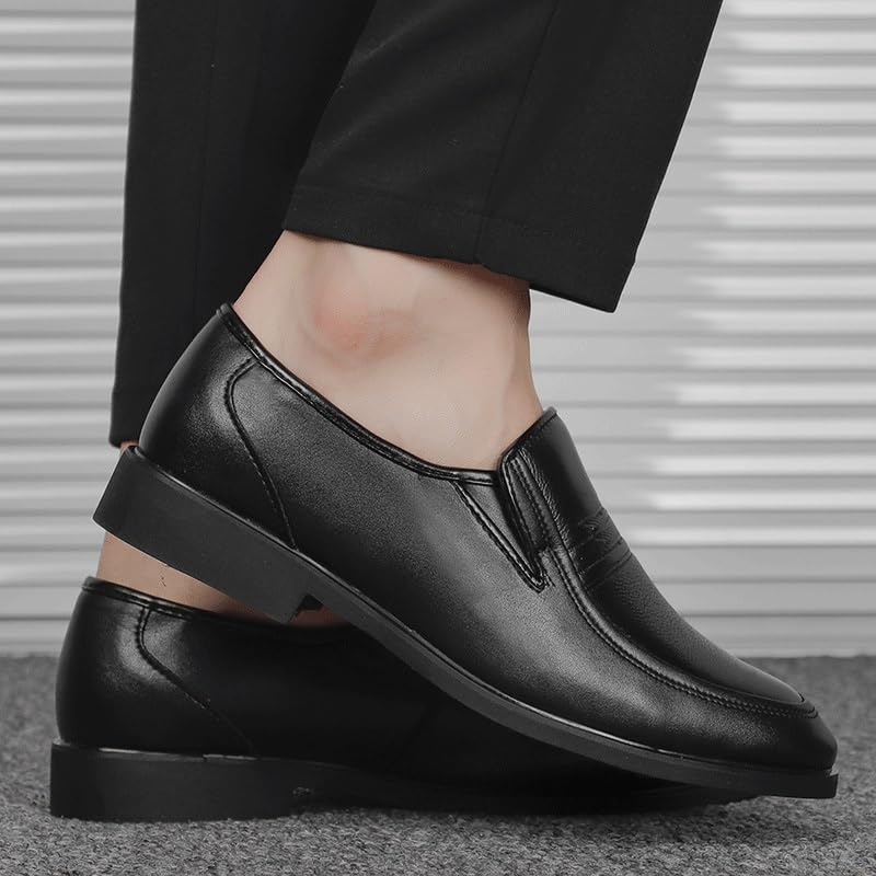 Men's Dress Loafers Business Formal Leather Shoes Moc Toe Casual Stylish Slip On Wedding Shoe for Men Breathable Dress ShoesWalking Shoes3