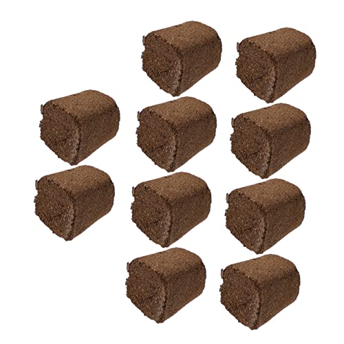 Toyvian Bloques De Turba Nutritivos para Plantas 10 Piezas (30x30x40mm) para Cultivo Sin Suelo Jardín y Balcón Alta Absorción De Agua y Buena Permeabilidad
