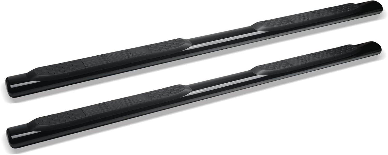 Stehlen 733469497011 Compatible with 2015-2022 Ford F150 SuperCrew / 2017-2022 F250 F350 F450 F550 Superduty Crew Cab 5" Oval Side Step Nerf Bars - Black