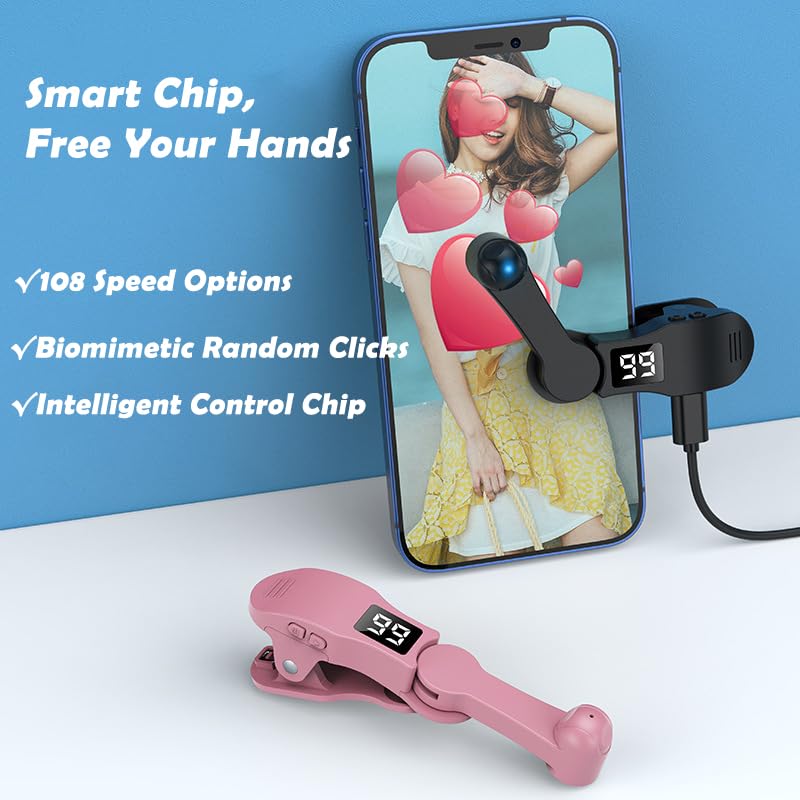 Geek Soldier Auto Clicker For iPhone, Auto Clicker For Mobile, Auto Clicker For iPad, Auto Clicker For Phone, Auto Screen Tapper, Auto Tapper For Phone Screen, iPhone Cliker, Phone Clicker (Pink) image 4