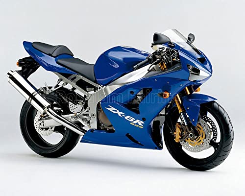 Glossy Black Fairing Kit For Kawasaki Ninja ZX6R 636 (2003-2004) - ABS Plastic Replacement Body - View #6