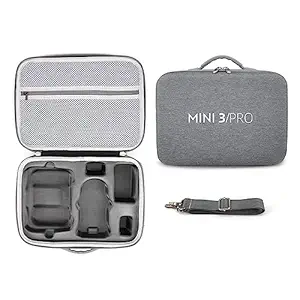 YueLi Mini 3 Pro Carrying Case Storage Bag Hard Shell Box with strap for DJI Mini 3 Pro Drone Accessories (Black)