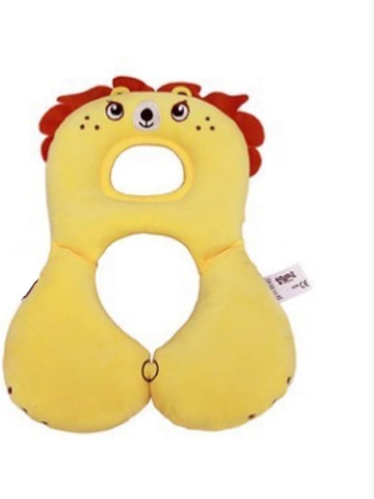Toddler U Pillow Travel Total Support Headrest Stroller Car Seat Headrest Pillow For baby 1-4 years old (Lion)