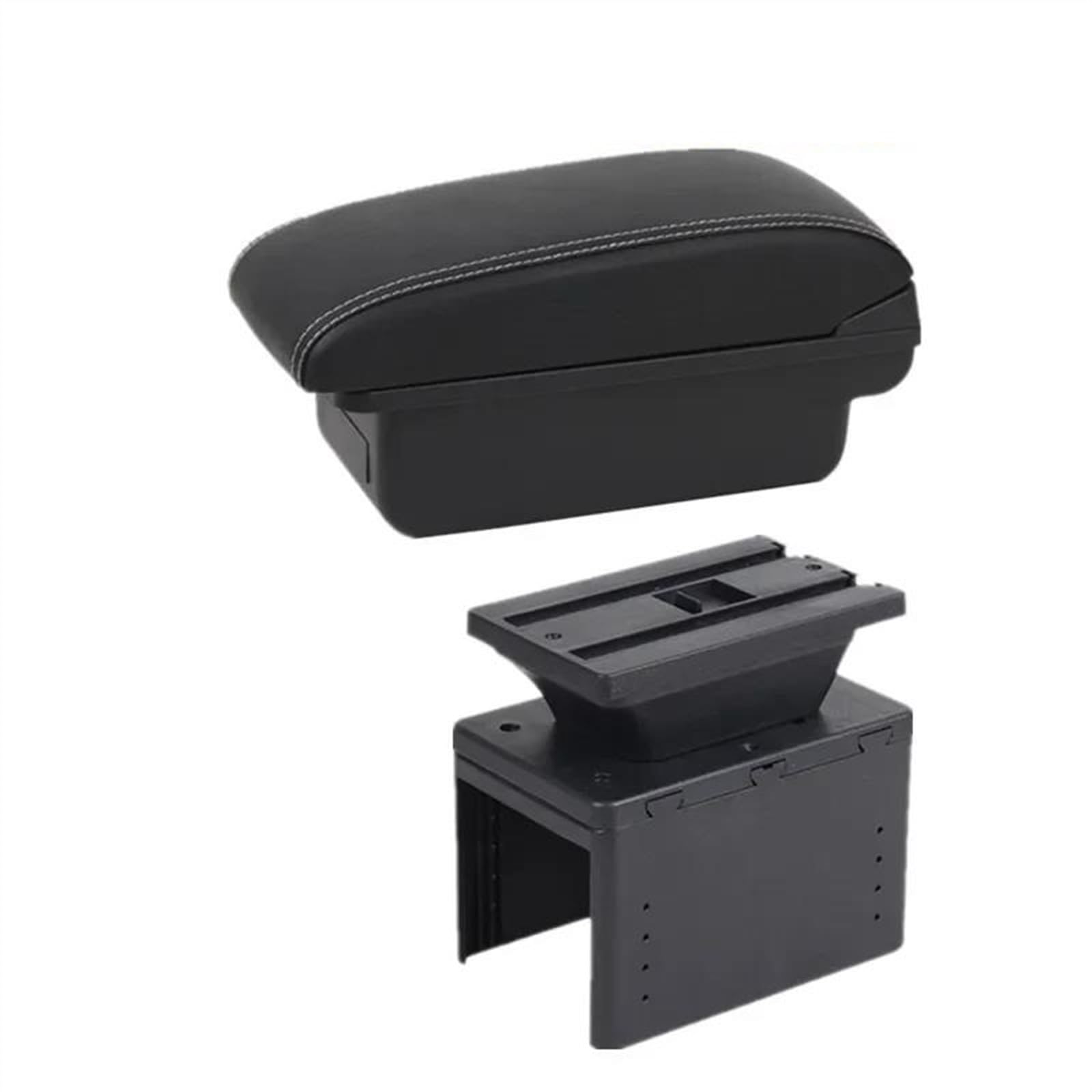 Accessori Interni Per Auto Scatola Portaoggetti Console Centrale Multifunzionale Per Bracciolo Per Fiesta MK8 Consolle centrale(A1 white line)