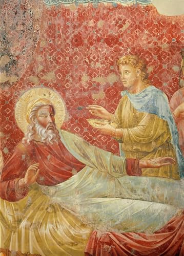 Cuadro en lienzo de Isaac y Esaú por Giotto para decoración de dormitorio en 60x90cm