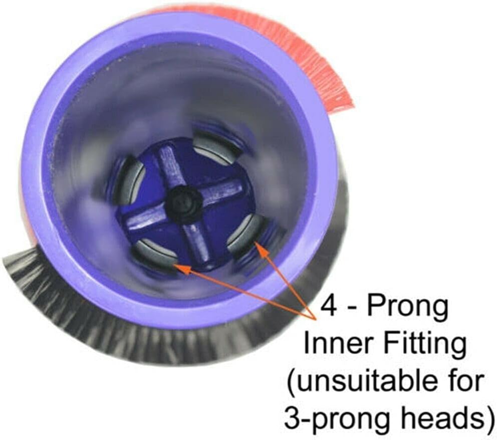 Brushbar Roller Brush Replacement for Dyson V7 SV11 Animal Vacuum Cleaner, Replace 968266-02 968266-04.Not Include The End Cover, 4-Prong Inner Fitting (unsuitable for 3-Prong Heads)