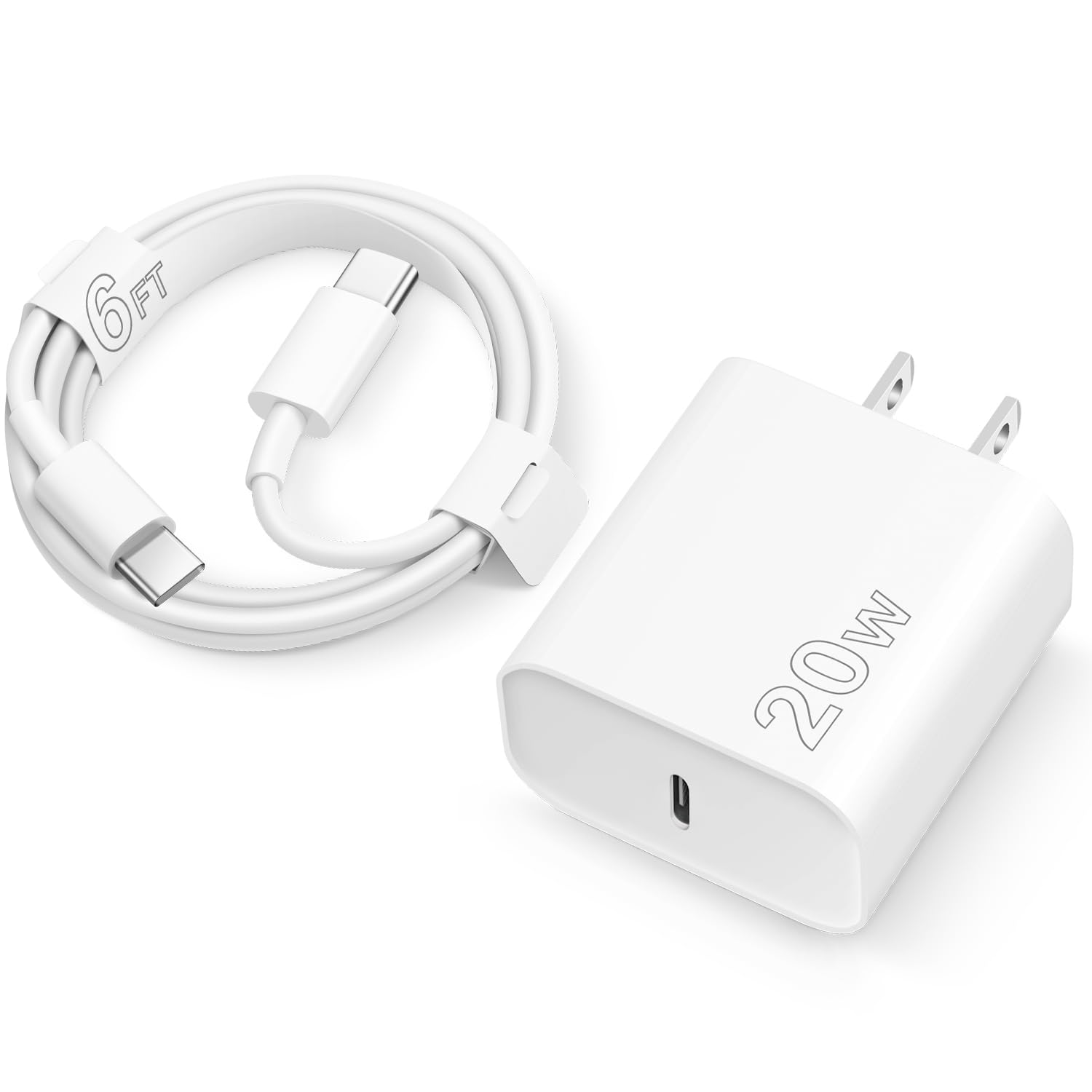 Chargeur rapide de type C pour iPhone 16 avec câble iPad Pro 20W - 8