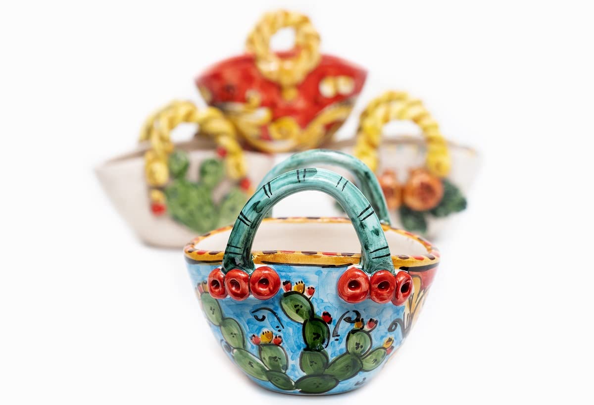Coffa sicilienne céramique Caltagirone ficodindia 10 cm : Le cadeau idéal