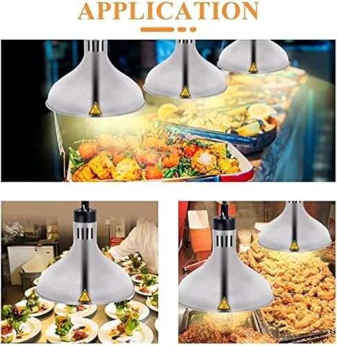 Chauffe-plats suspendu robuste en finition silver pour restaurant