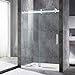 WOODBRIDGE Frameless Sliding Shower, 44"-48" Width, 76" Height, 5/16" inch Clear Tempered Glass, Brushed Nickel Finish, Designed for Smooth Door Closing and Opening. MSDF4876-B, 48"x76"