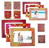 Gift for Mom 12 Piece Magnetic Picture Frames and Refrigerator Magnets with Inspirational Quotes Photo Collage by Sheen 5x7 4x6 3.5x5 2.5x3 Wallet - Mom Gifts - Gift for Mother - Birthday Gift for Mom